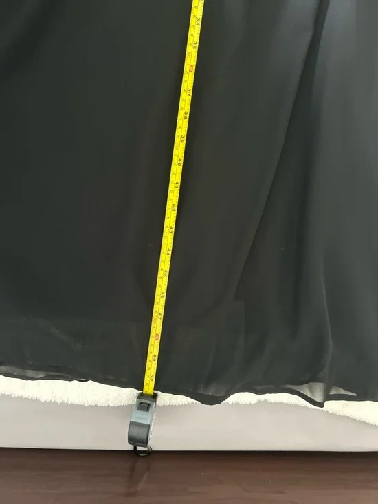 Azazie Black Sheath Strapless Chiffon Convertible Dress A6 - Picture 10 of 16